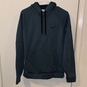 Nike Men's Dark Blue Green Hoodie
